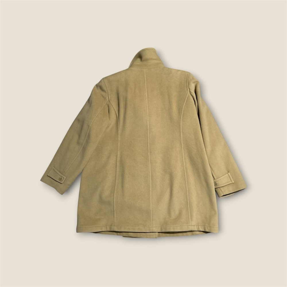 L.L. Bean Women's 100% Wool Tan Pea Coat - Picture 4 of 5